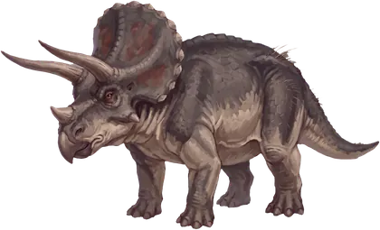 Aunt Bess, an eight-ton Triceratops, who walks the cargo wheel.