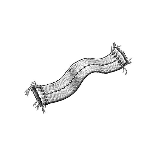 A short sewn cotton fuse strap.