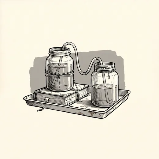 Ink drawing of the finished build.